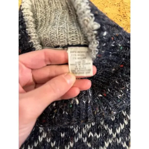 DD Sloane VINTAGE womens wool blend sweater Nordic style crewneck size M - Picture 7 of 12